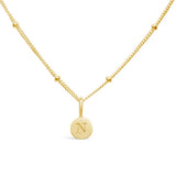 SS/GP Mini Initial Necklace