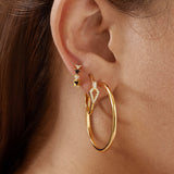 Gold Plain Oversized Hoops