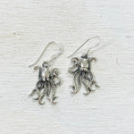 Sterling Silver Octopus Earrings