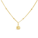 SS/GP Mini Initial Necklace