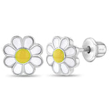 Sterling Silver Child In Season Daisy Earrings
