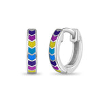 Sterling Silver In Season Rainbow Huggie Earrings