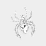 Rhinestone Spider Pin