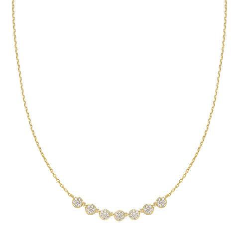 Gold Pavé Beaded Necklace