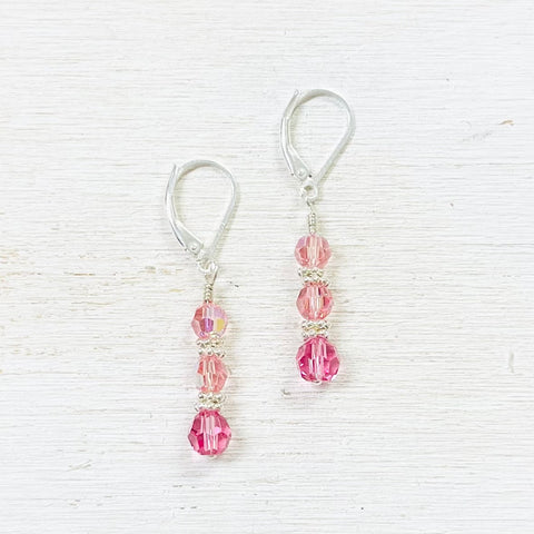 Sterling Silver October Triple Drop Earrings