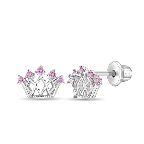 Sterling Silver Crown Earrings