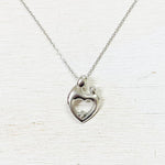 Sterling Silver Estate Mother and Child Necklace