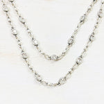 Fashion Double Layered Clear Stone Necklace