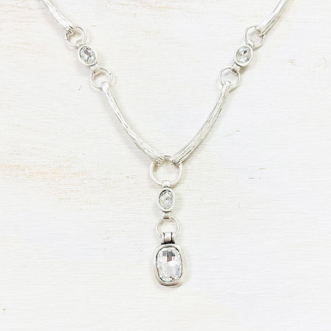 Fashion Clear Stone Y-Chain Necklace