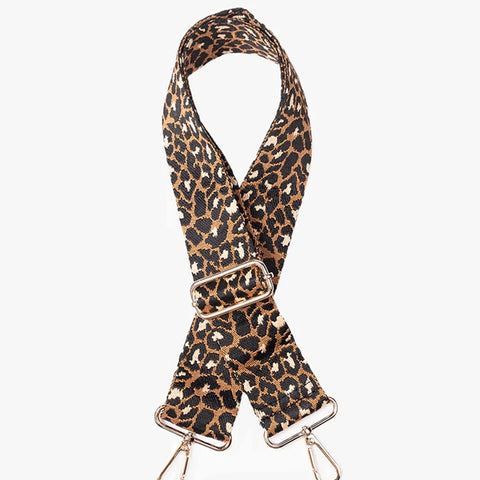Brown Leopard Guitar Strap