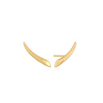 Gold Arrow Climber Stud Earrings