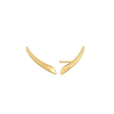 Gold Arrow Climber Stud Earrings