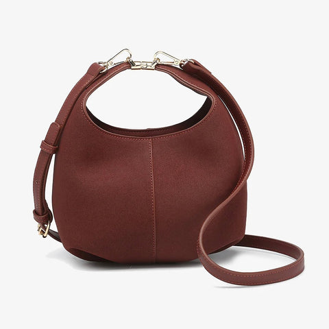 Elena Suede Crossbody- Wine