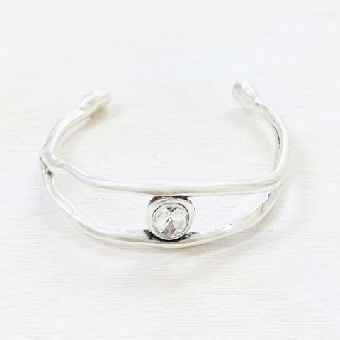 Fashion Clear Stone Cuff Bracelet