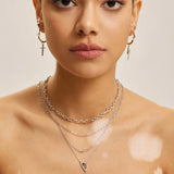 Silver Arrow Bar Necklace