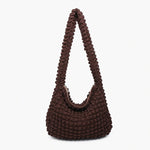 Rosemary Quilted Nylon Crossbody- Espresso