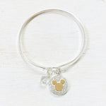 Silver Plated Estate Mickey Mouse Bangle