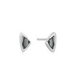 Silver Arrow Abalone Stud Earrings