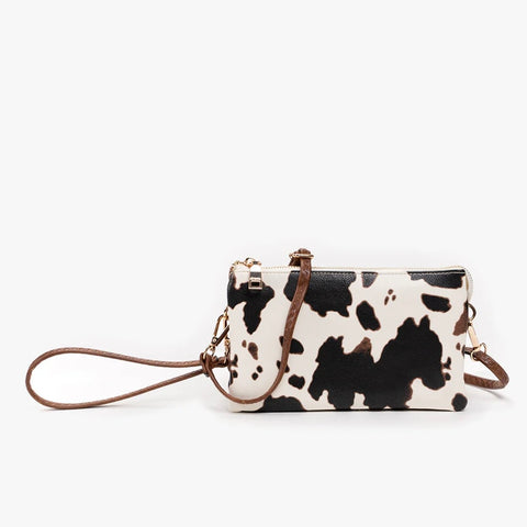 Riley Cow Wristlet/Crossbody