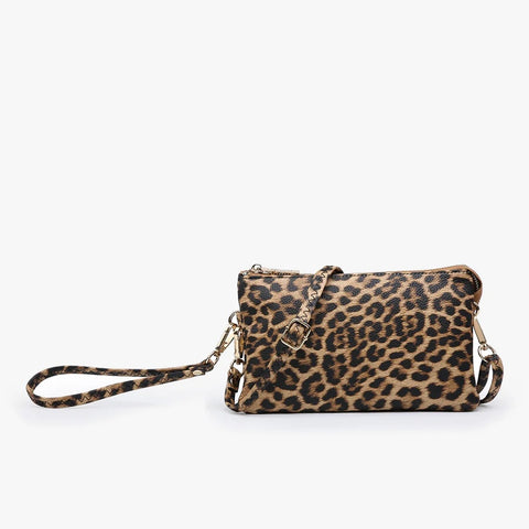 Riley Leopard Mustard Wristlet/Crossbody