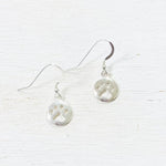 Sterling Silver Dog Paw Charm Dangle Earrings