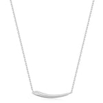 Silver Arrow Bar Necklace