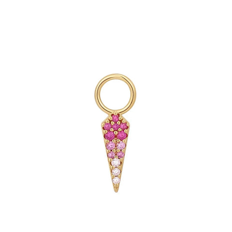 Gold Ombré Pink Earring Charm