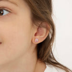 Sterling Silver Pink Owl Earrings