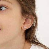 Sterling Silver Pink Owl Earrings