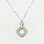 Sterling Silver Estate CZ Necklace