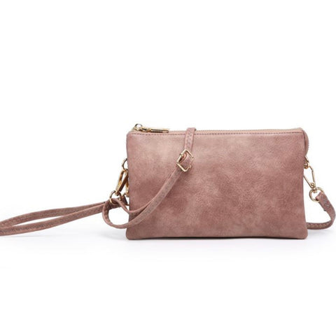 Riley Dark Rose Wristlet/Crossbody