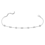 Isla Silver Clear Anklet