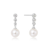 Silver Pearl Drop Earrings