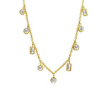 Isla Gold CZ Dangles Necklace