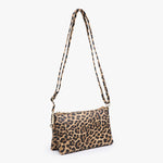 Riley Leopard Mustard Wristlet/Crossbody