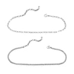 Isla Silver Anklets- 2 Pack