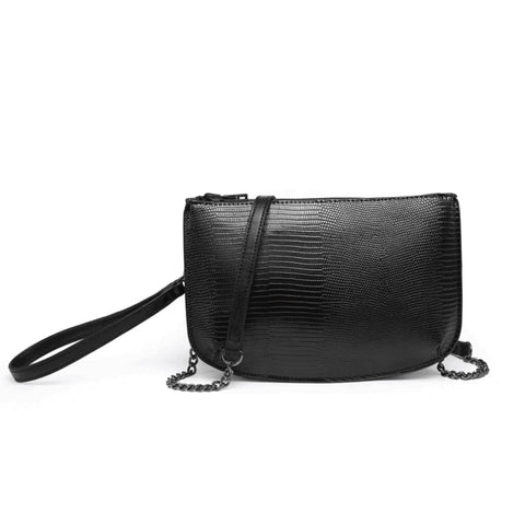 Mila Crossbody-Lizard Black