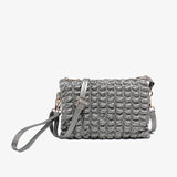Izzy Bubble Puffer Crossbody- Pewter