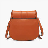 Sandra Buckle Crossbody- Rust