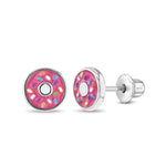 Sterling Silver Donut Earrings