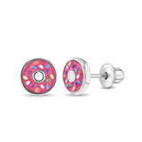 Sterling Silver Donut Earrings