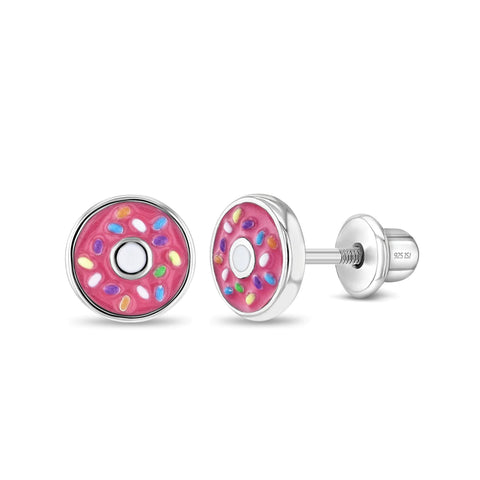 Sterling Silver Donut Earrings