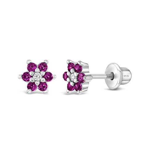 Sterling Silver Flower Earrings