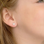 Sterling Silver Smiley Face Earrings