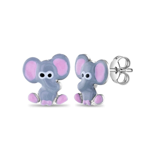 Sterling Silver Elephant Earrings