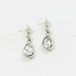 Fashion Clear Stone Teardrop Earrings
