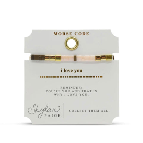 I Love You Morse Code Bracelet