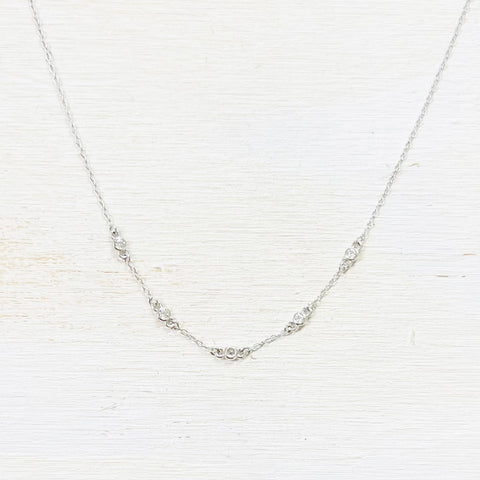 Sterling Silver CZ Necklace