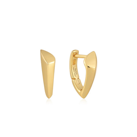 Gold Arrow Huggie Hoop Earrings