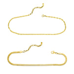 Isla Gold Anklets- 2 Pack